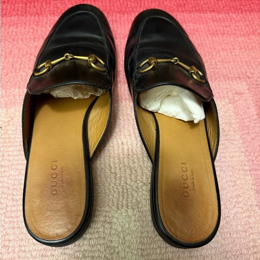 Gucci Princetown Slipper Mule in Black Leather - Picture 12 of 15